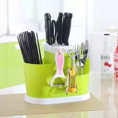Kitchen supplies Daquan household multifunctional insertion storage rack kitchen knife scissors rack cage chopsticks spoon integrated tube rack