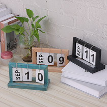 Nordic Ins Creative Woody Calendar Wooden Personality Desk Calendar Quarters Furnishing Desk Face Decorations Small Hem