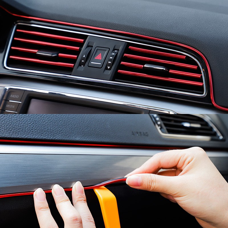 Car door panel gap instrument panel interior air outlet decorative strip edge strip pressure line door decorative line
