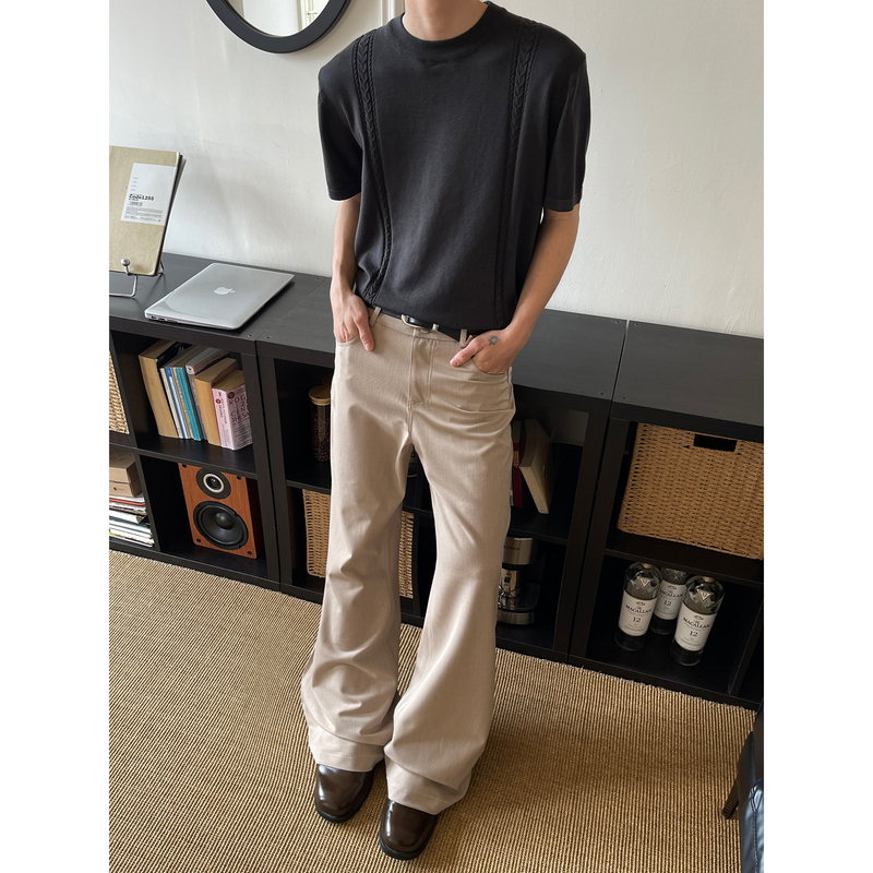 Maxdstr Silky Tr Anti-Wrinkle Fabric Micro-Flared Dress Pants American-Style Drape Relaxed Cleanfit Casual Pants Maxdstr Silky Tr Anti-Wrinkle Fabric Micro-Flared Dress Pants American-Style Drape Relaxed Cleanfit Casual Pants