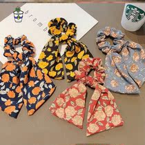 Broken Flowers Horsetail Hair Circles South Korea Retro Long Floating With Fairy Hair Rope Finishing Deity Childrens Nets Red Tie Hair Fields Garden