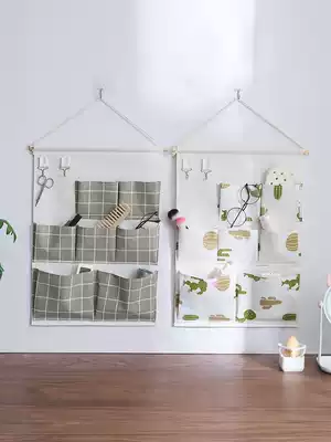 Storage hanging bag behind the door Wall-mounted dormitory artifact hanging debris Wall-mounted pocket wall-mounted storage bag wall-mounted fabric art