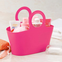 Handheld Bath Basket Bathroom Bath student bathhouse Plastic bath Bath Wash Blue Toilet Containing basket Bath Basket
