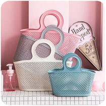 Bathing Basket Portable containing basket Rattan Rattan plastic Bathrooms Plastic Bathroom Containing box Zero Cosmetic Wash containing box