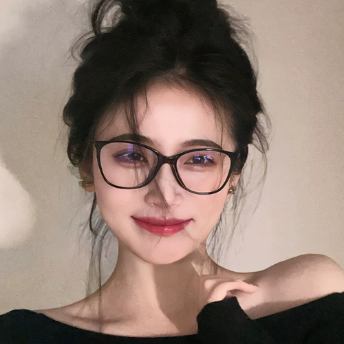 Чжао Луси, та же самая черная красавица, очки, женская миопия, может быть доступна, анти -бло -сеть ящиков, маленькое лицо