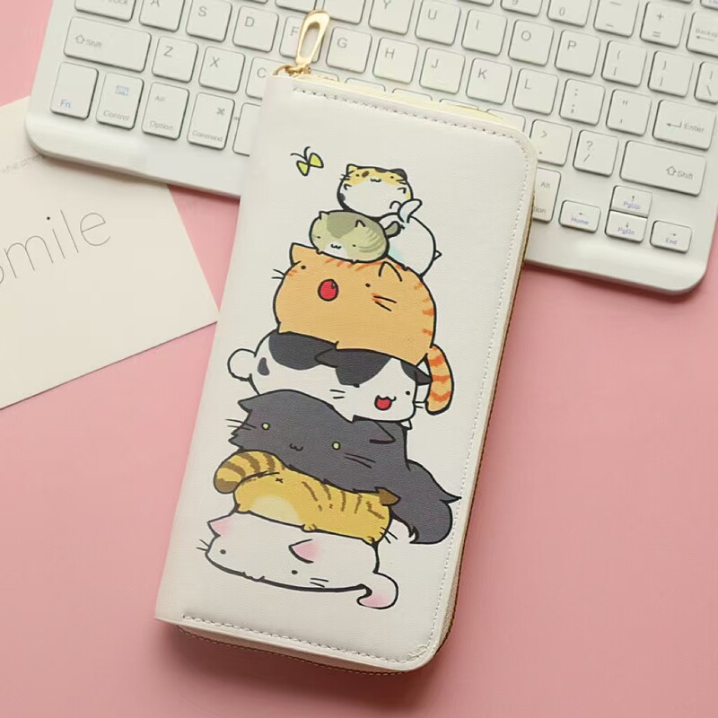 Women's Children's Student Long Wallet with Large Capacity, Zipper, Multiple Card Slots, Wallet, Phone Storage Bag, Coin Purse