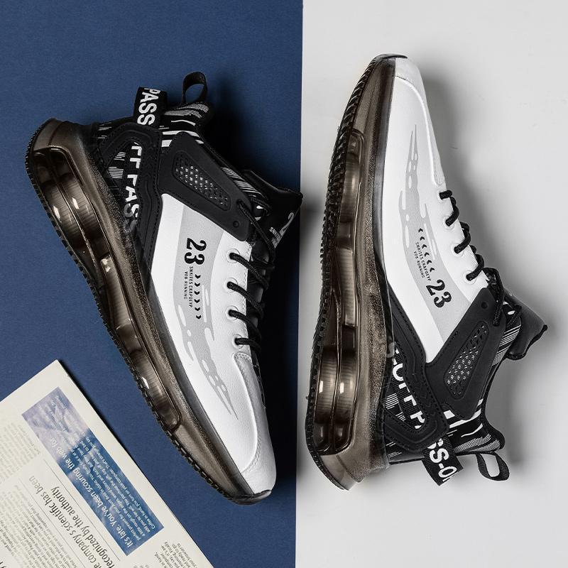 Genuine Brand Official Website National Trend High-Top Shoes 2022 Autumn and Winter Air Cushion Trendy Shoes Amazon Aliexpress Men's Shoes Casual Sports