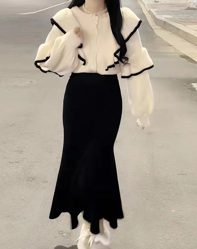 🍁秋天必备!雅辞新款鱼尾连衣裙,学院风穿搭两件套👗-lolita洛丽塔包袋-淘宝好物网