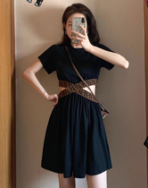 2024 new French design niche Hepburn style black dress sexy age-reducing temperament small skirt for women