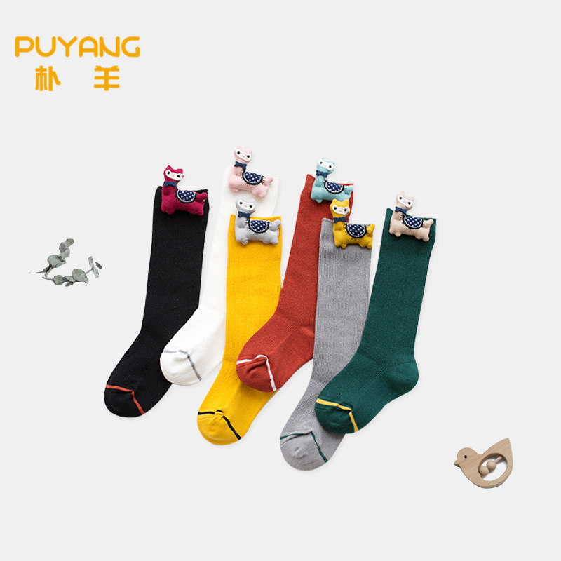 Baby girl spring and autumn stockings go out all-match princess socks knee pads high socks baby new 1-2-3 years old autumn