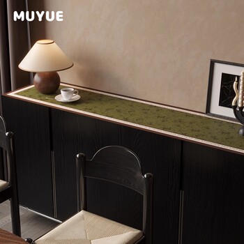Retro sideboard table mat long tv cabinet table mat mid-century style table mat waterproof and oil-proof entrance shoe cabinet tablecloth Retro sideboard table mat long tv cabinet table mat mid-century style table mat waterproof and oil-proof entrance shoe cabinet tablecloth