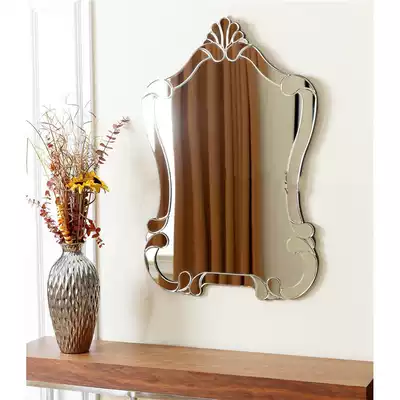 Light luxury Princess Mirror makeup mirror hotel decorative mirror bedroom dressing mirror wooden living room creative porch mirror