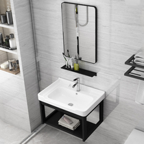 Small apartment wall type wash basin cabinet combination toilet washbasin household wash table simple sink basin