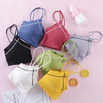 Simple girls vest-style bra gathers shockproof without steel ring thick back bra underwear womens cotton bra
