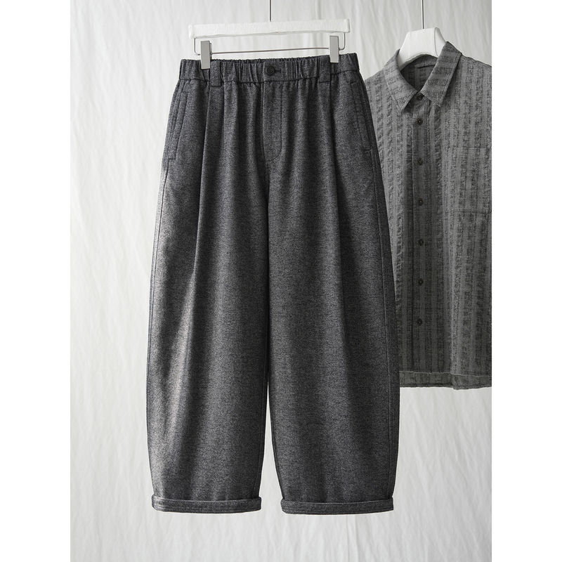 Ma·Fu Artisan Craftsmanship Autumn and Winter Vintage Textured Cotton Twill Casual Long Pants Men's Loose Straight Pants Ma·Fu Artisan Craftsmanship Autumn and Winter Vintage Textured Cotton Twill Casual Long Pants Men's Loose Straight Pants