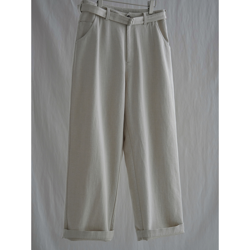 Ma·Fu European Luxury Brand Exclusive Woven Twill Cotton-Linen Casual Pants, Autumn Excellent Quality Loose Pants