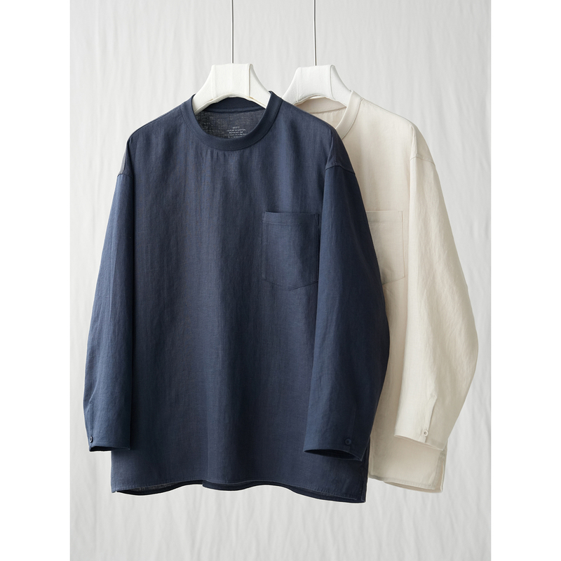 Ma·Fu Original High-Visibility 100% Linen T-Shirt, Elegant and Relaxed Minimalist Top for Summer Ma·Fu Original High-Visibility 100% Linen T-Shirt, Elegant and Relaxed Minimalist Top for Summer