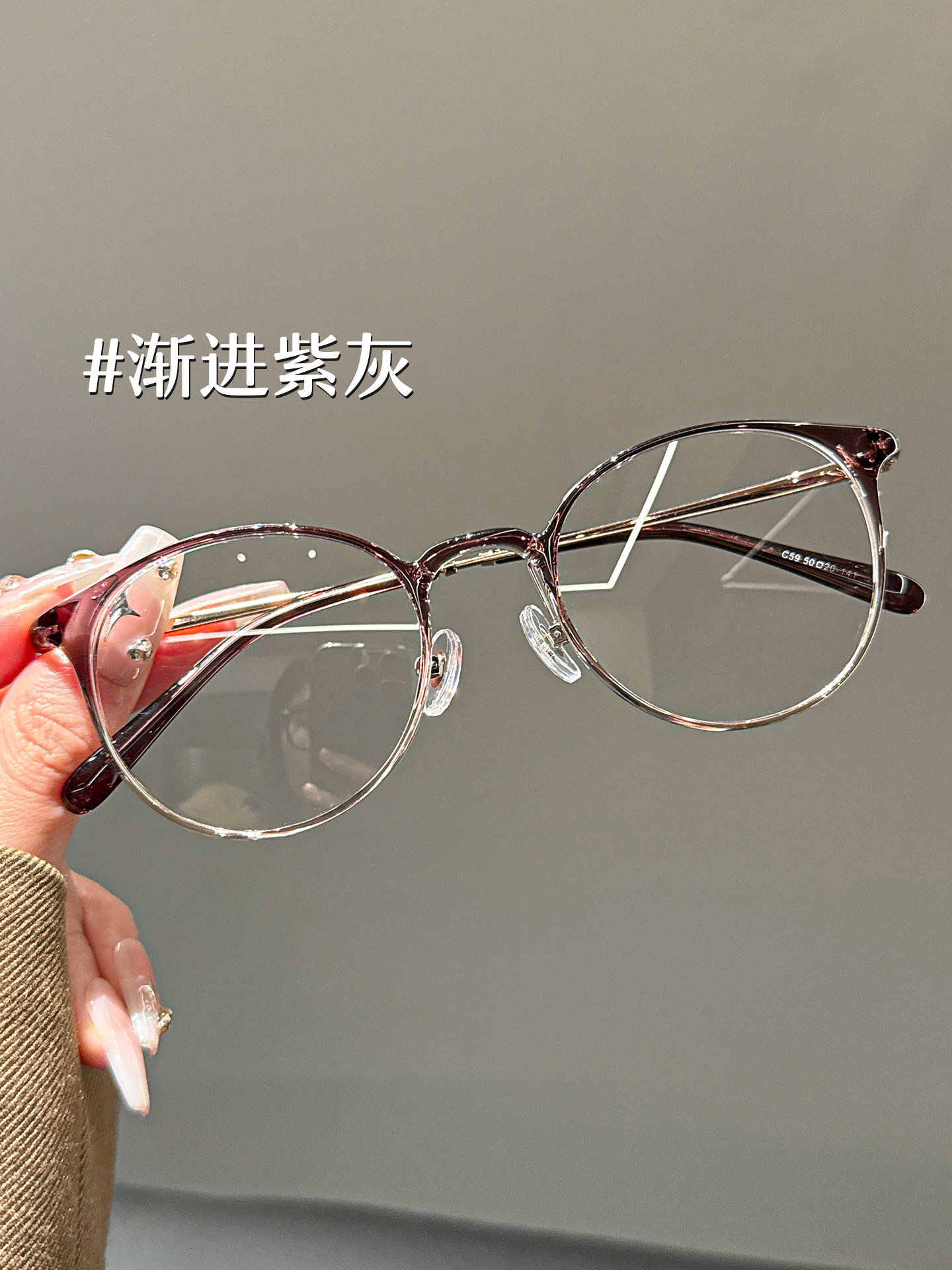 European and Korean Style Small Round Frame Glasses for Women, Professionally Customized for Nearsightedness, Suitable for Square and Round Faces, Slimming Eyeglass Frames