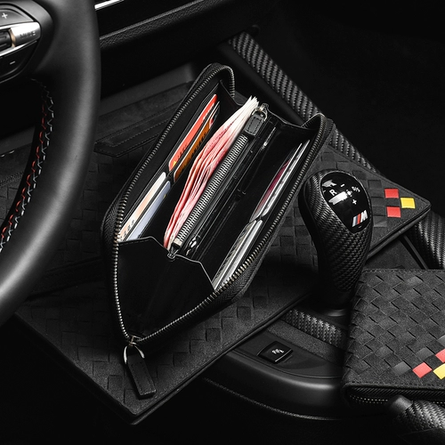 罗诗奴 Длинный бумажник ручной работы, цепочка с молнией, плетеная маленькая сумка клатч, кошелек, длина макси