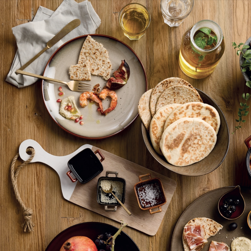 Luzerne Land Rise Ceramic Bangkok Brown Cutlery Kilns With Light Lavish American Fruit Salad Bowl dishes Home