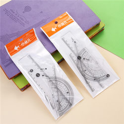 Xiaoyuer 15cm Student Four-Piece Set Ruler Office Set Simple Ruler Set School Small Gift