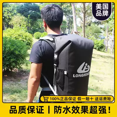 Diving grade mountaineering backpack 40L waterproof and wear-resistant TPU river tracing rafting Luya bag multi-function hole exploration backpack