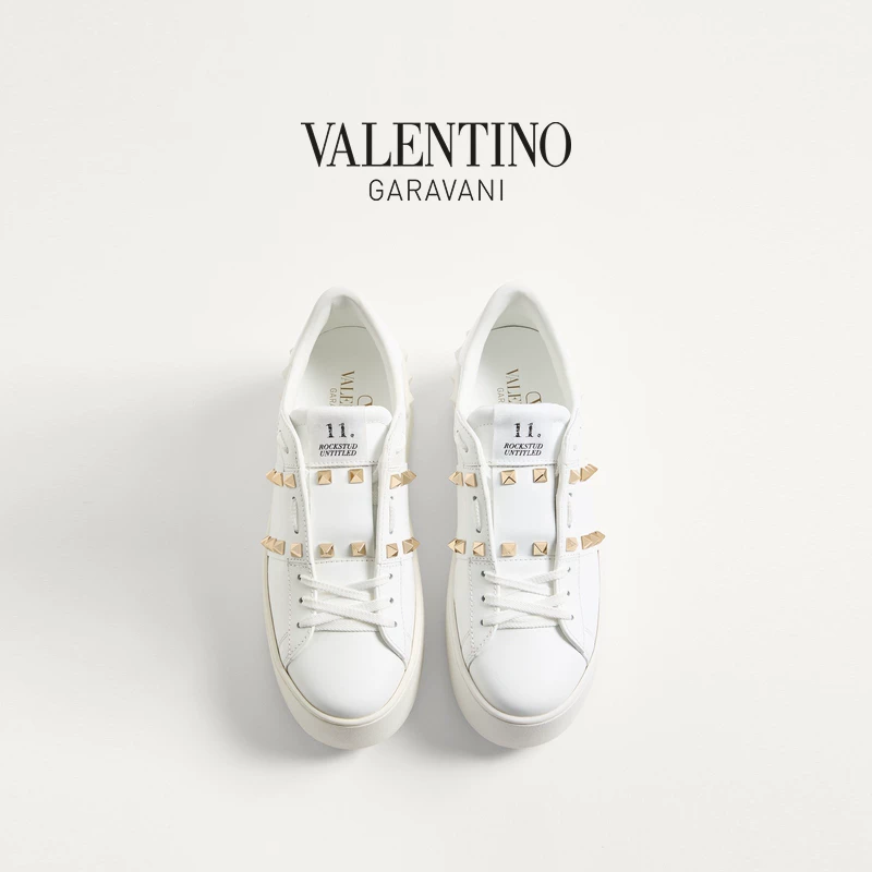[24-й выпуск без процентов] Valentino Ms. Rockstud без названия маленькие белые туфли