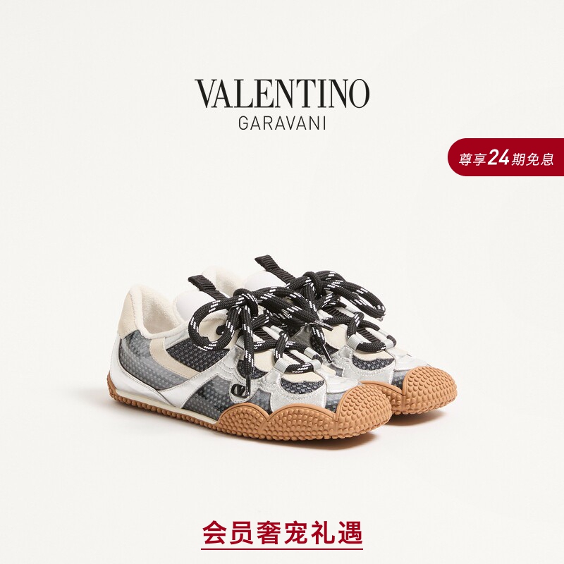 [24 Installments with No Interest] Valentino Women's Amphibia Sneakers [Gift]