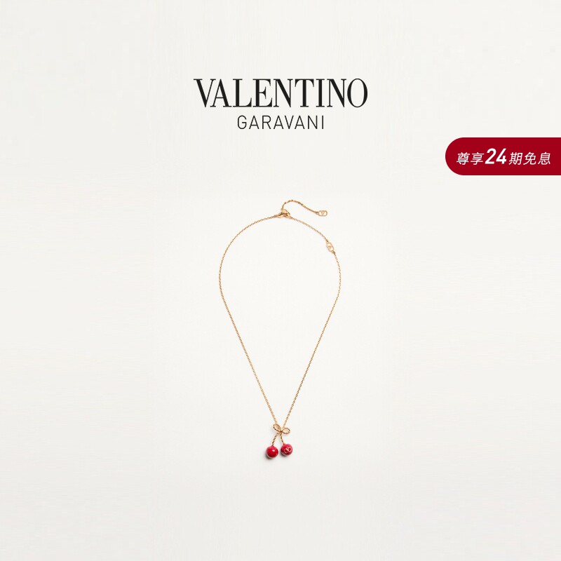 [24 Installments with No Interest] Valentino Valentino Women's Chez Valentino Cherry Necklace [Gift]