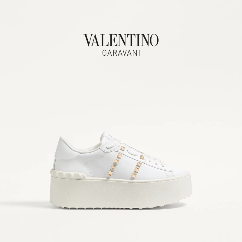 [24-й выпуск без процентов] Valentino Ms. Rockstud без названия маленькие белые туфли