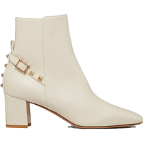 (End of Season Offer) VALENTINO Womens ROCKSTUD Lambskin Ankle Boots