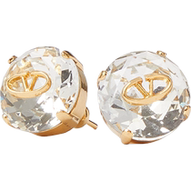 (Interest-free for 12 issues) VALENTINO VLOGO metal and crystal earrings for women