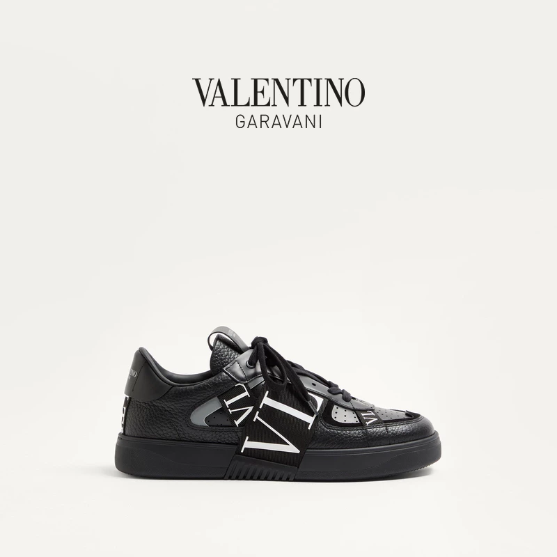 Кроссовки Valentino VL7N на низком ходе для мужчин из телячьей кожи, осень 2020, повседневная обувь на шнуровке