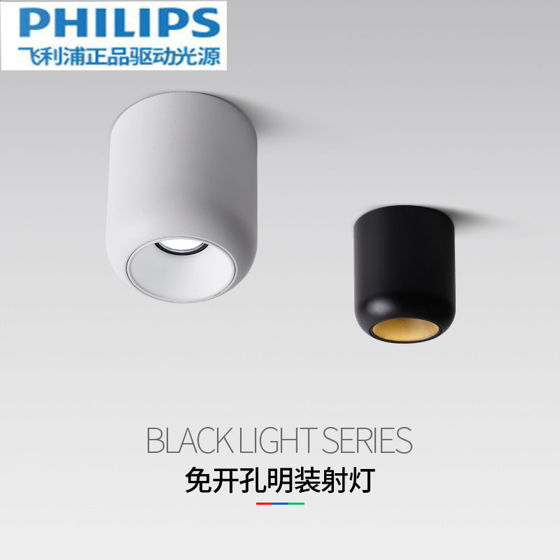 led surface mounted downlight philips round ceiling cob round light shop aisle hotel engineering downlight surface mounted spotlight