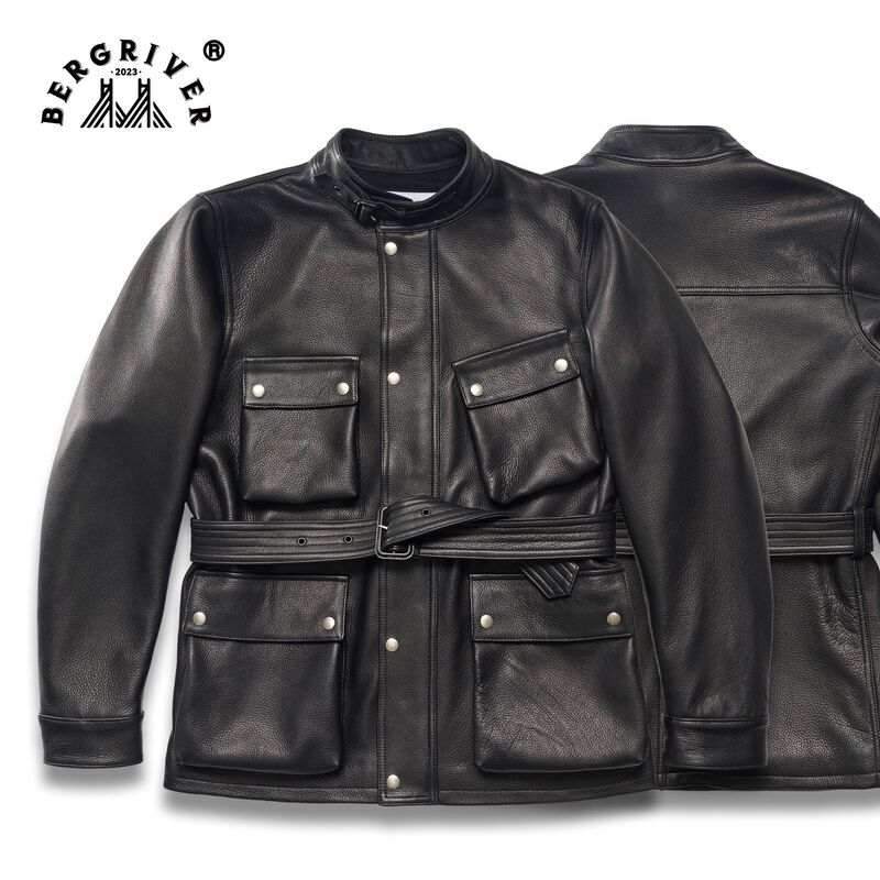 Berg River Ready-Made Deerskin 1930's British Four-Flap Pocket Pants Motorcycle Jacket Hunting Short Coat