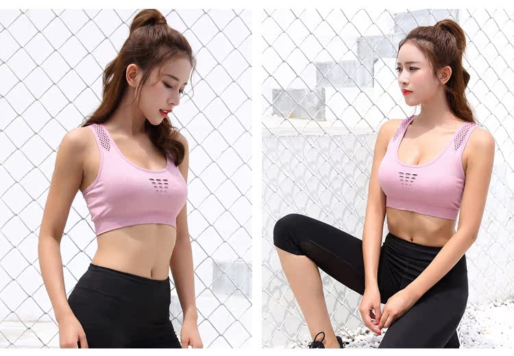 Áo khoác thể thao nữ chạy bộ chống chảy xệ tập thể dục chống sốc đồ lót yoga làm đẹp trở lại tập hợp áo ngực bên ngoài mặc br - Đồ lót thể thao áo pitch