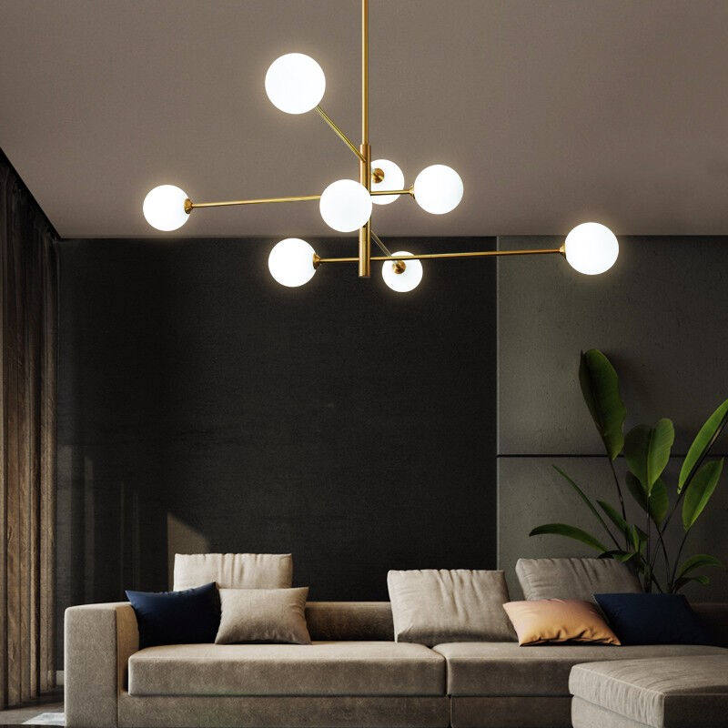 Delot Light Extravagant Chandelia Living-room Lamp Modern Minimalist Dining Room Chandelia Creative Magic Bean Room Bedroom Glass Hood