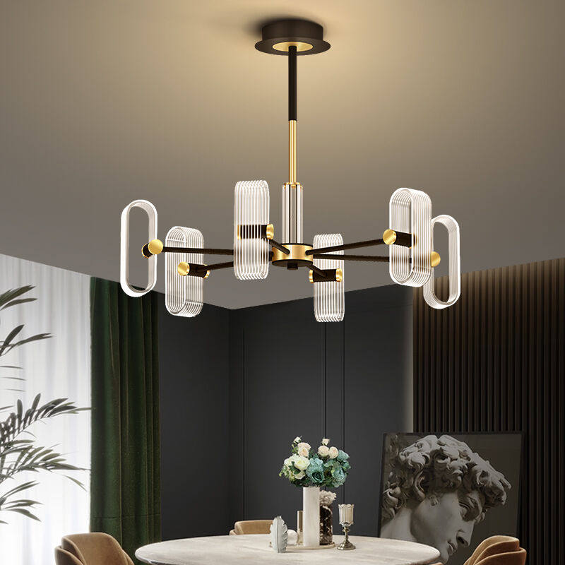 VVS Aesthetic Light Modern Minimalist Living-room Chandelia Nordic 2021 New Online Red Light Lavish Dining Room LED Chandelia Big