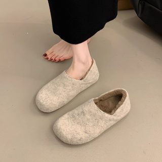 勃肯鞋女2025秋冬新款一脚蹬平底软底加绒保暖孕妇棉鞋懒人穆勒鞋