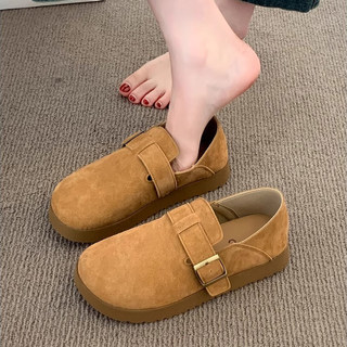 勃肯鞋女款2025新款春秋季爆款厚底一脚蹬鞋子女鞋全包单鞋博肯鞋