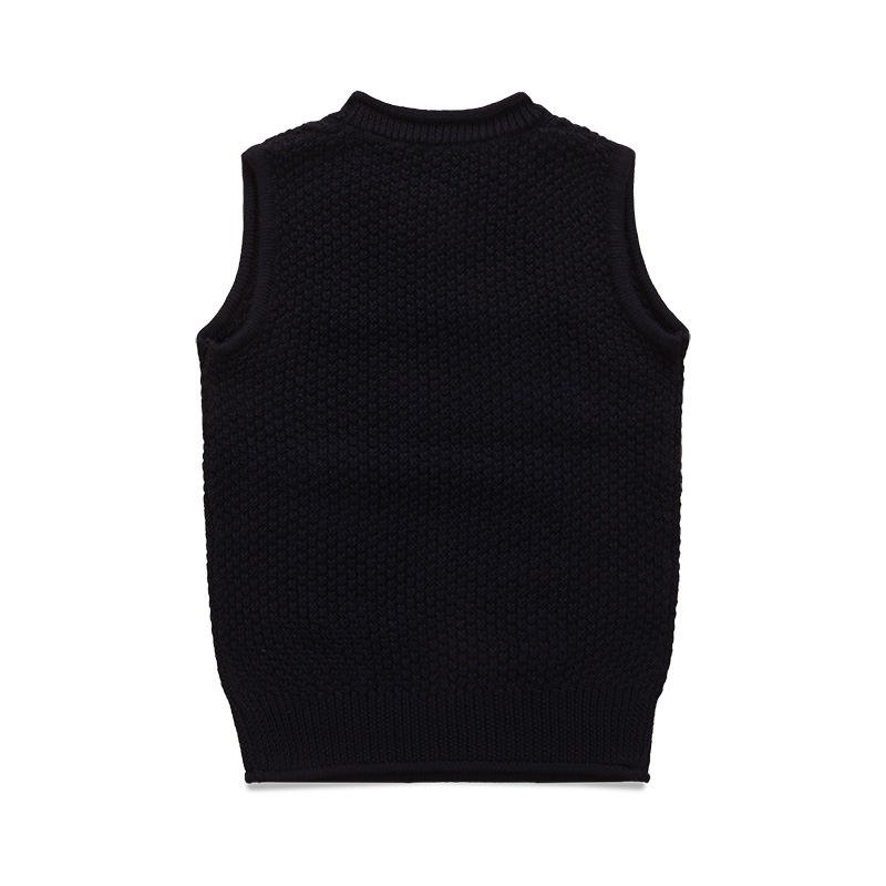 Trẻ em mặc mùa thu và mùa đông mới không tay lớn cậu bé tóc vest vest đan bông trẻ em áo len vest vest áo gile cotton mềm mại cho bé