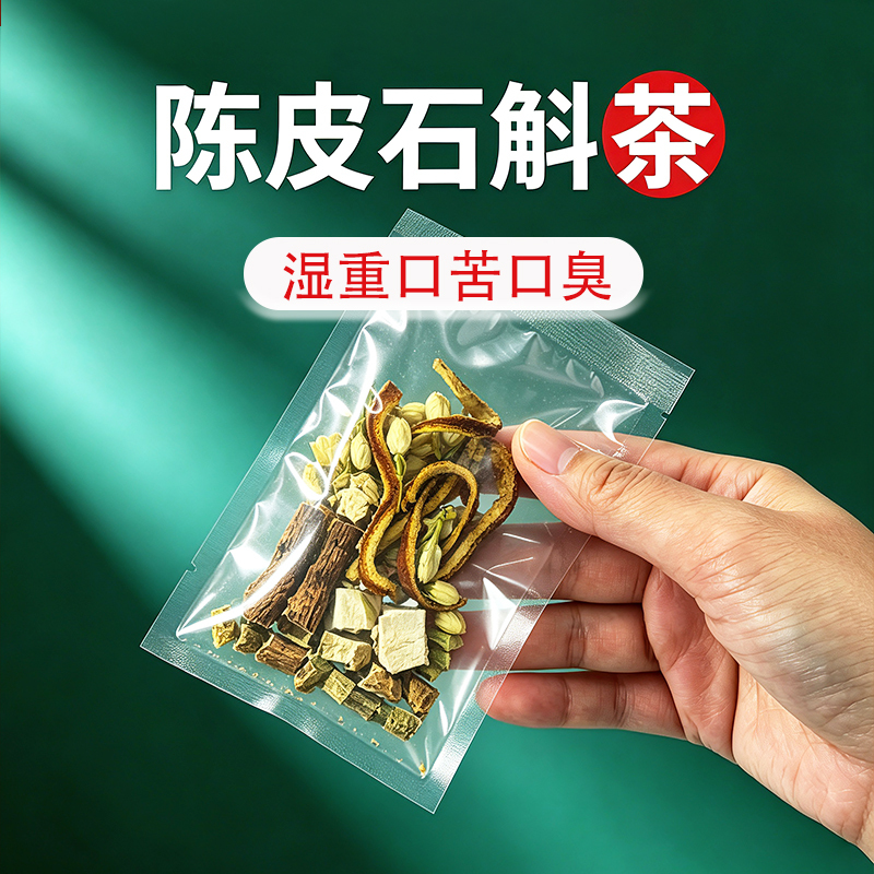 Dendrobium, Tangerine Peel, Poria, Jasmine Detoxifying Health Tea, Removes Dampness, Freshens Breath, Relieves Bitter Taste and Bad Breath, Something to Drink after Staying up Late