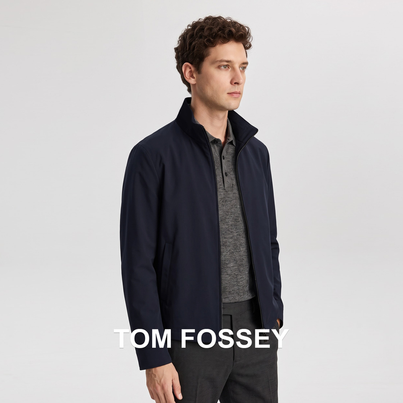 [Same Style as Jiejia] 140-Count Imported Pure Wool Motorin Stand-Up Collar Short Executive Business Jacket