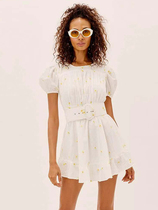 OLASTAGE Australian designer brand for love lemons small daisy one-piece dress with belt summer