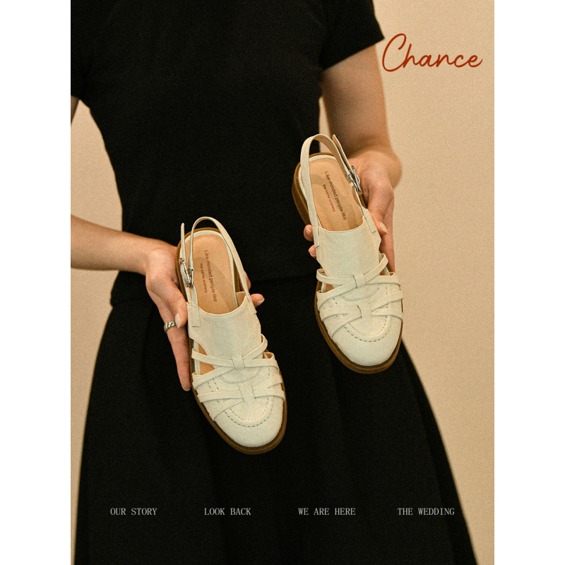 Looking for Friends~ Bookish Korean Style Outfit I Hollow Sheepskin Toe-Cap Sandals for Women, Summer Inspiration, Artistic Roman Women's Shoes Looking for Friends~ Bookish Korean Style Outfit I Hollow Sheepskin Toe-Cap Sandals for Women, Summer Inspiration, Artistic Roman Women's Shoes
