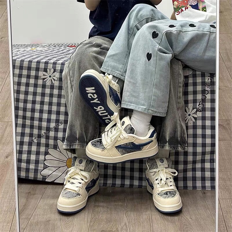 Men's and Women's Hong Kong Style Thick-Soled Loafers 2025 Spring New Couple Casual Sports Shoes ins National Trend Student Sneakers