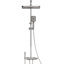 Thermostat gun gray shower head set piano button supercharged shower head full copper faucet bathroom home 3062