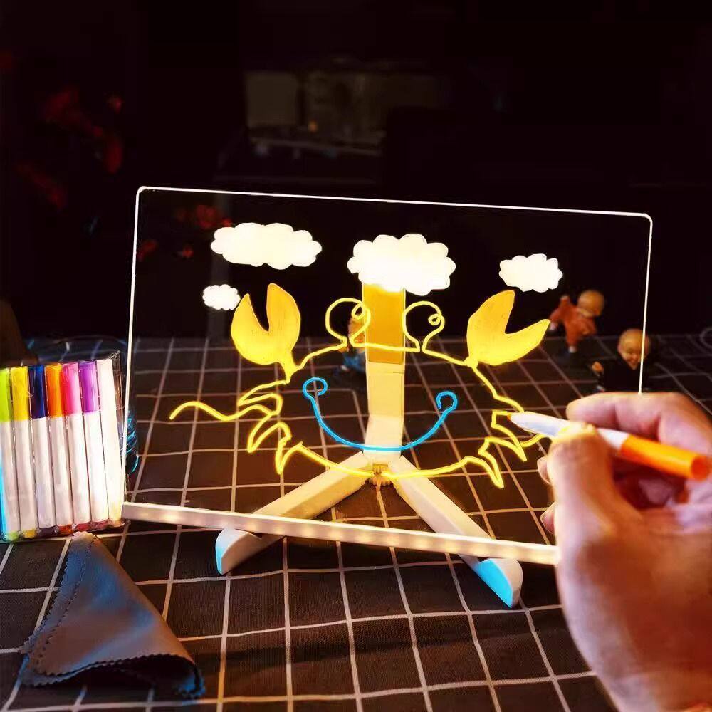 Мольберт 发光画板儿童液晶手绘板趣味荧光家用可擦写diy会发光的画板玩具 No brand