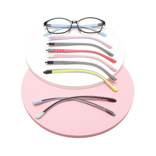 儿童眼镜腿配件一对硅胶直牙学生小孩子近视眼睛框架防滑通用更换