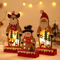 Christmas decorations Glowing Christmas tree ornaments elk scene props indoor ins Wind stage garland hanging ornaments